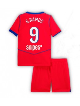 Paris Saint-Germain Goncalo Ramos #9 Replika Tredje Kläder Barn 2025-26 Kortärmad (+ byxor)